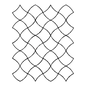Quilt Stencil - Edyta Sitar Ripple Background - 1.875 in Rows - Everything Fabric