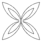 Quilt Stencil Fairy Wings - 4 in - Everything Fabric