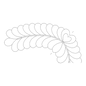 Quilt Stencil Feather Corner - 6 in - Everything Fabric