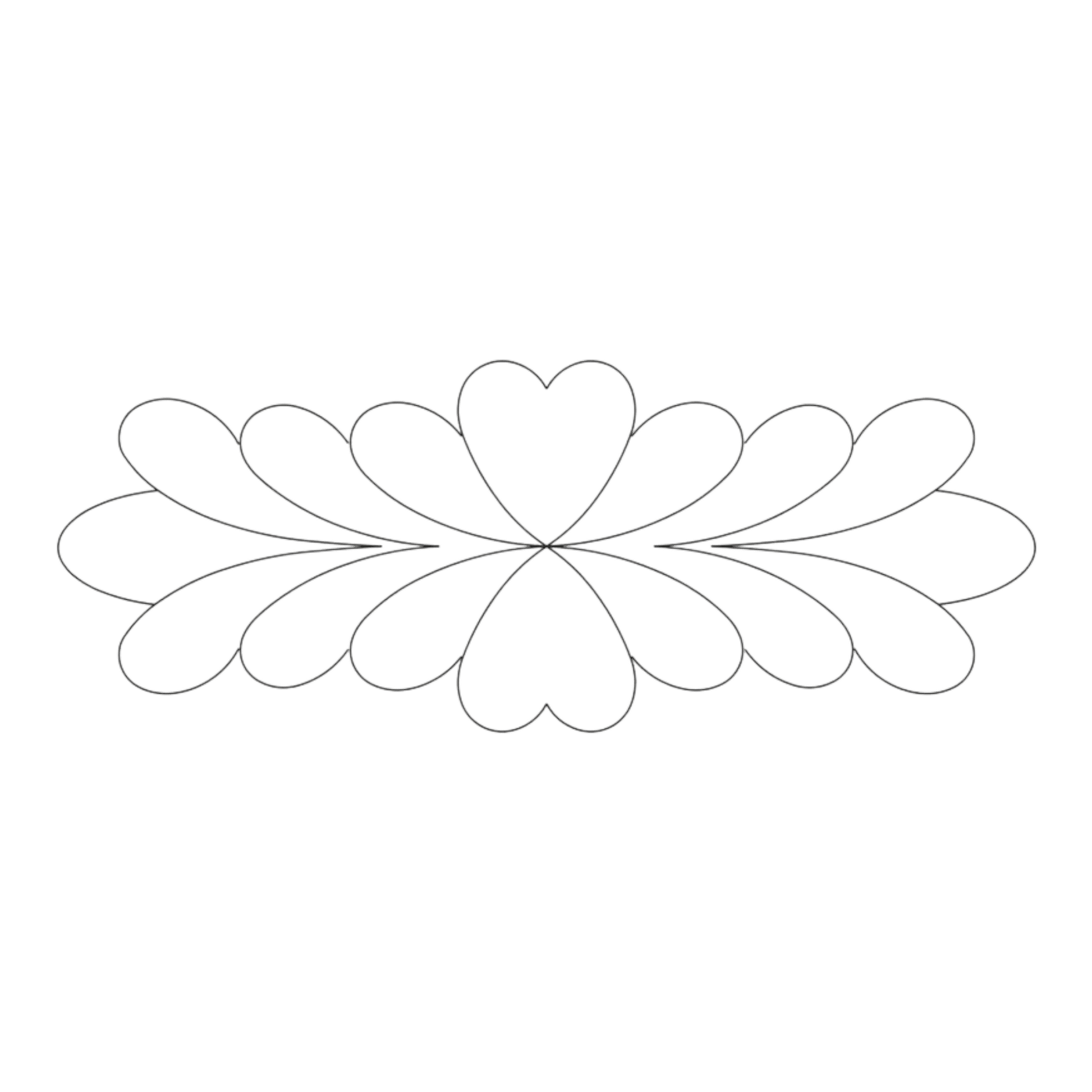 Quilt Stencil Feather Plume - 3 in - Everything Fabric