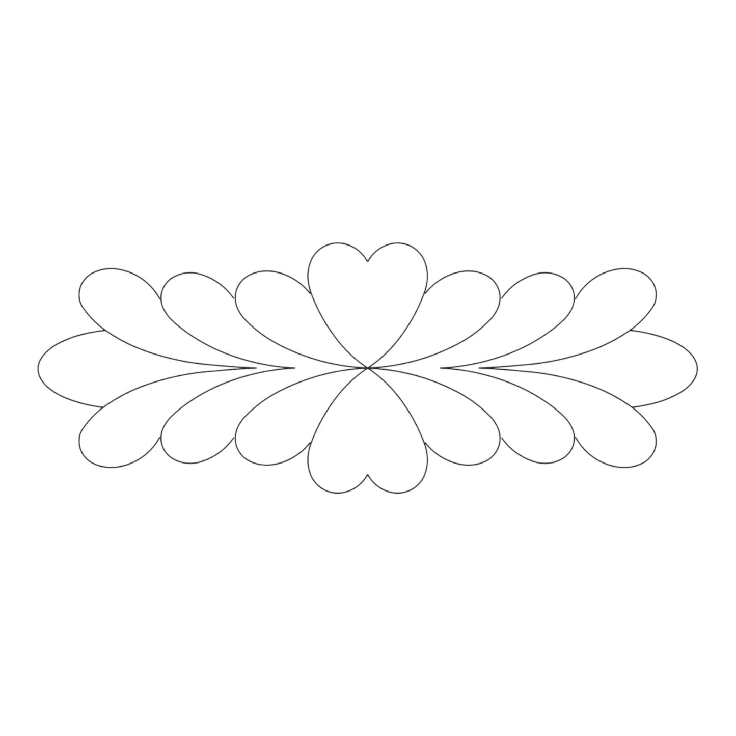 Quilt Stencil - Feather Plume - 4 in - Everything Fabric