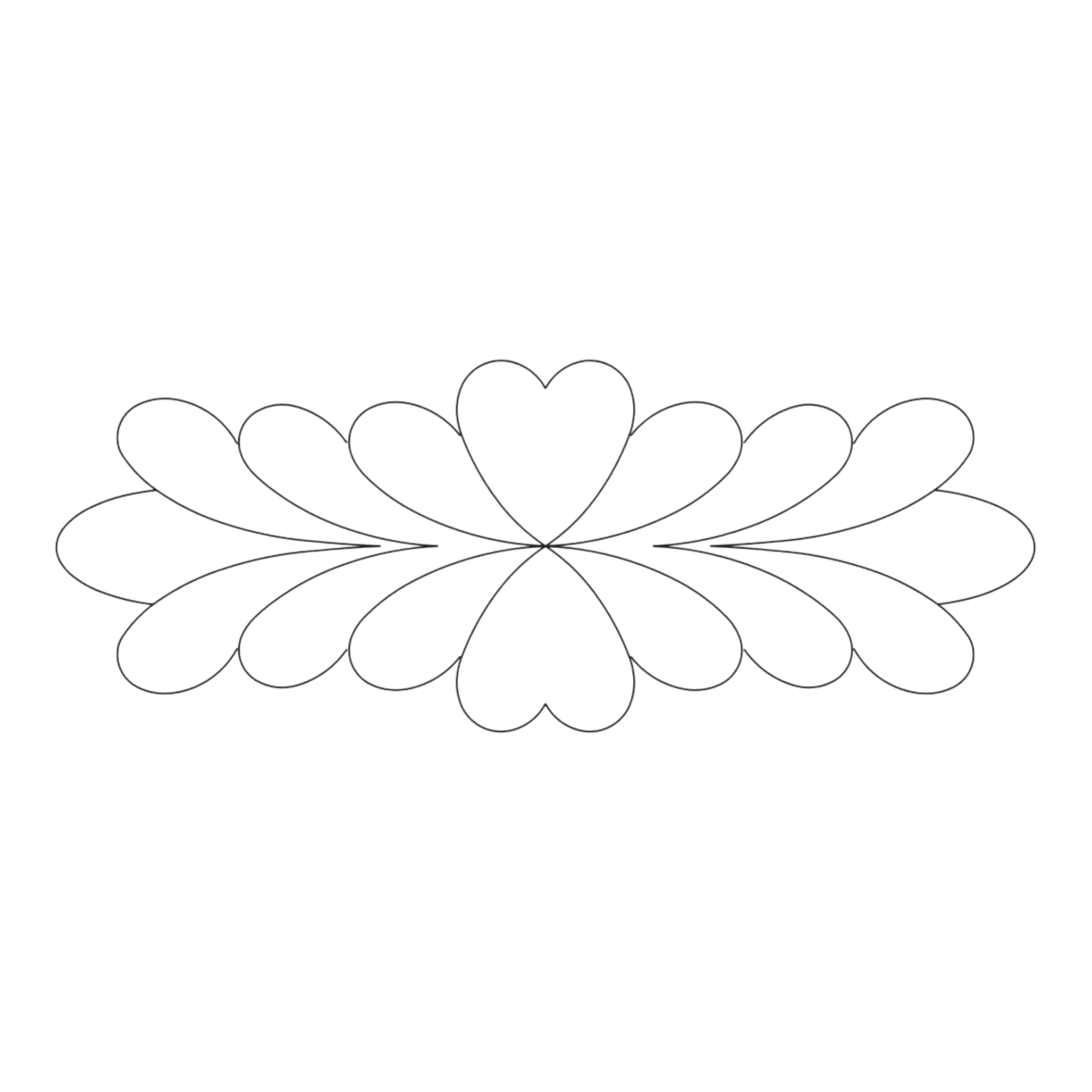 Quilt Stencil - Feather Plume - 4 in - Everything Fabric