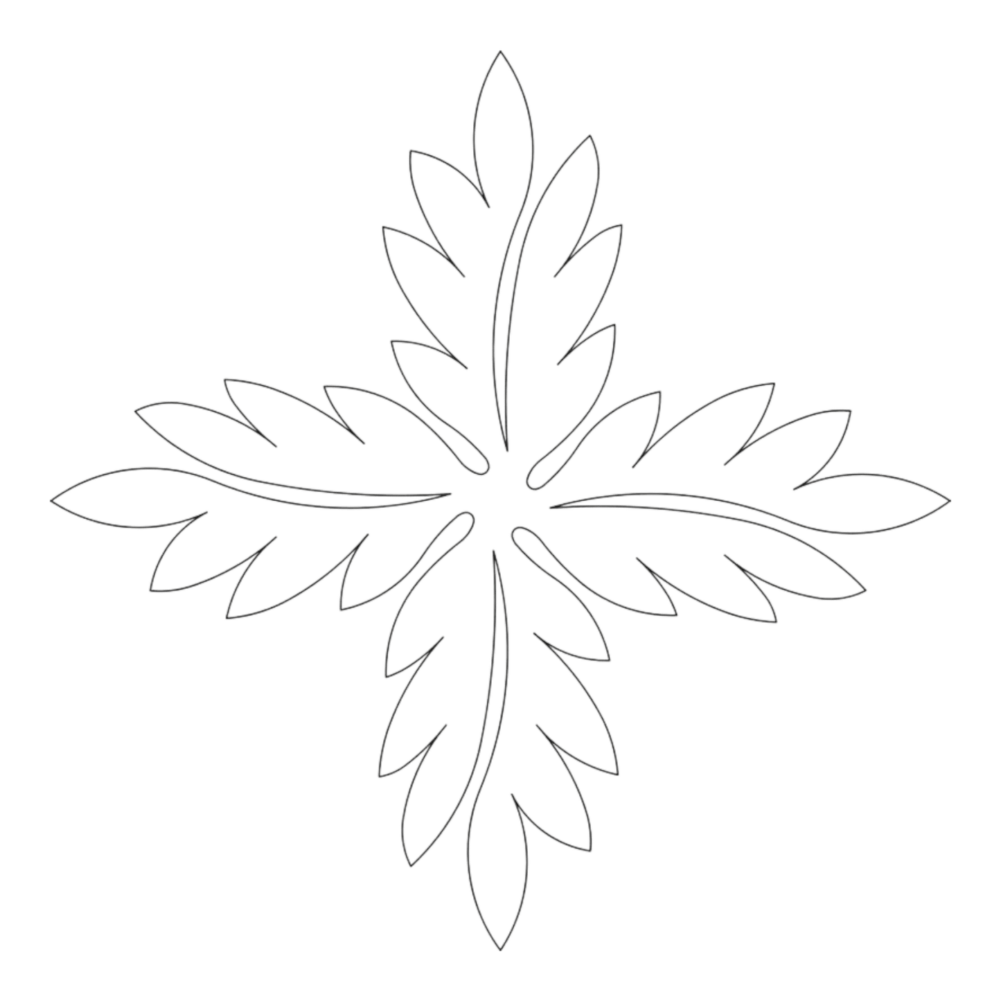 Quilt Stencil Fern Medallion - 9.5 in - Everything Fabric