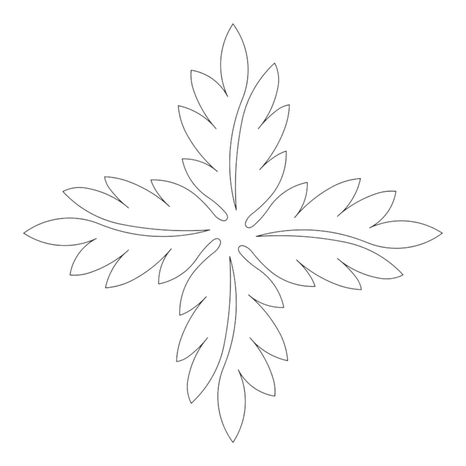 Quilt Stencil Fern Medallion - 9.5 in - Everything Fabric