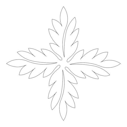 Quilt Stencil Fern Medallion - 9.5 in - Everything Fabric
