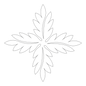 Quilt Stencil Fern Medallion - 9.5 in - Everything Fabric