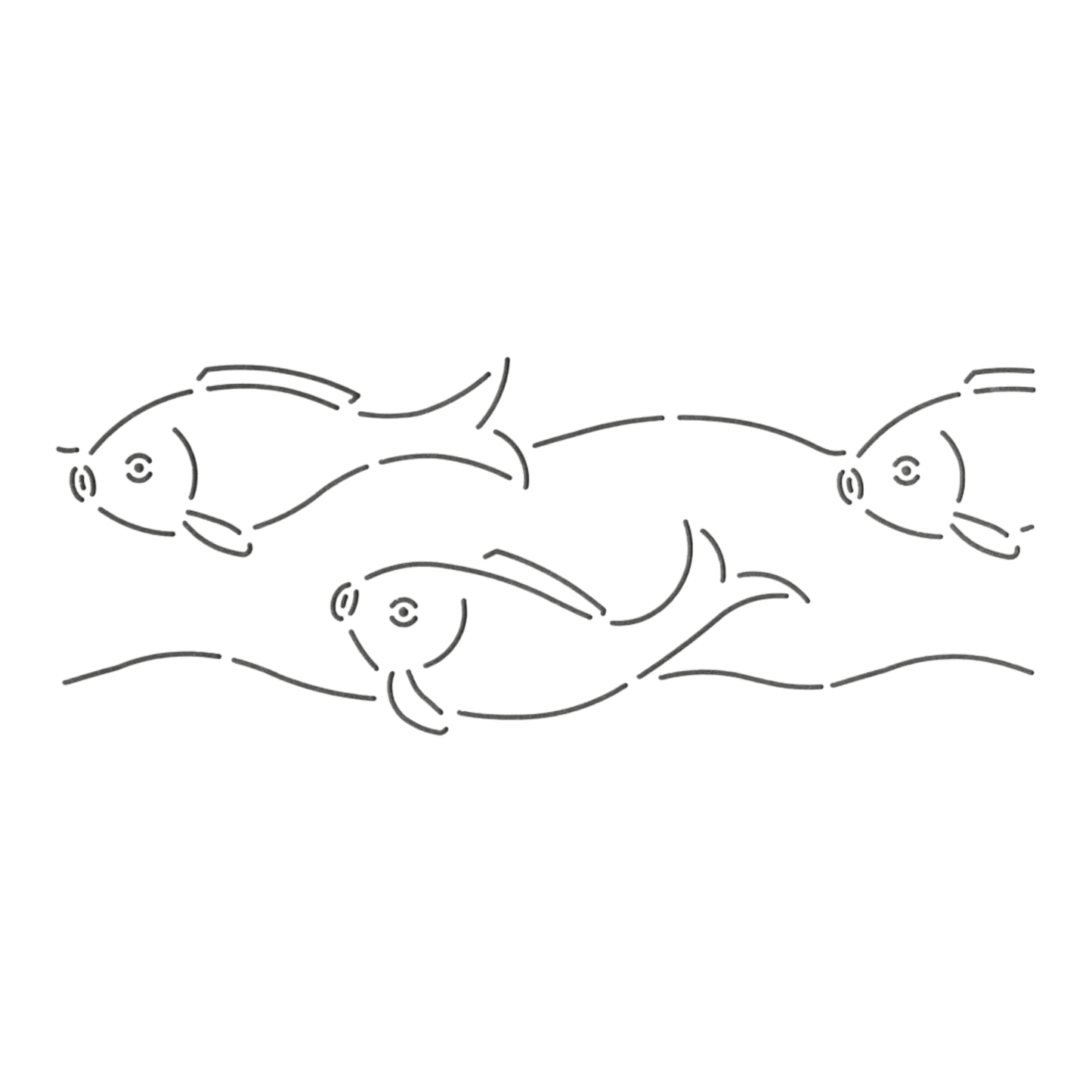 Quilt Stencil - Fish Border - 4 in - Everything Fabric