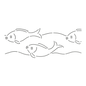 Quilt Stencil - Fish Border - 4 in - Everything Fabric