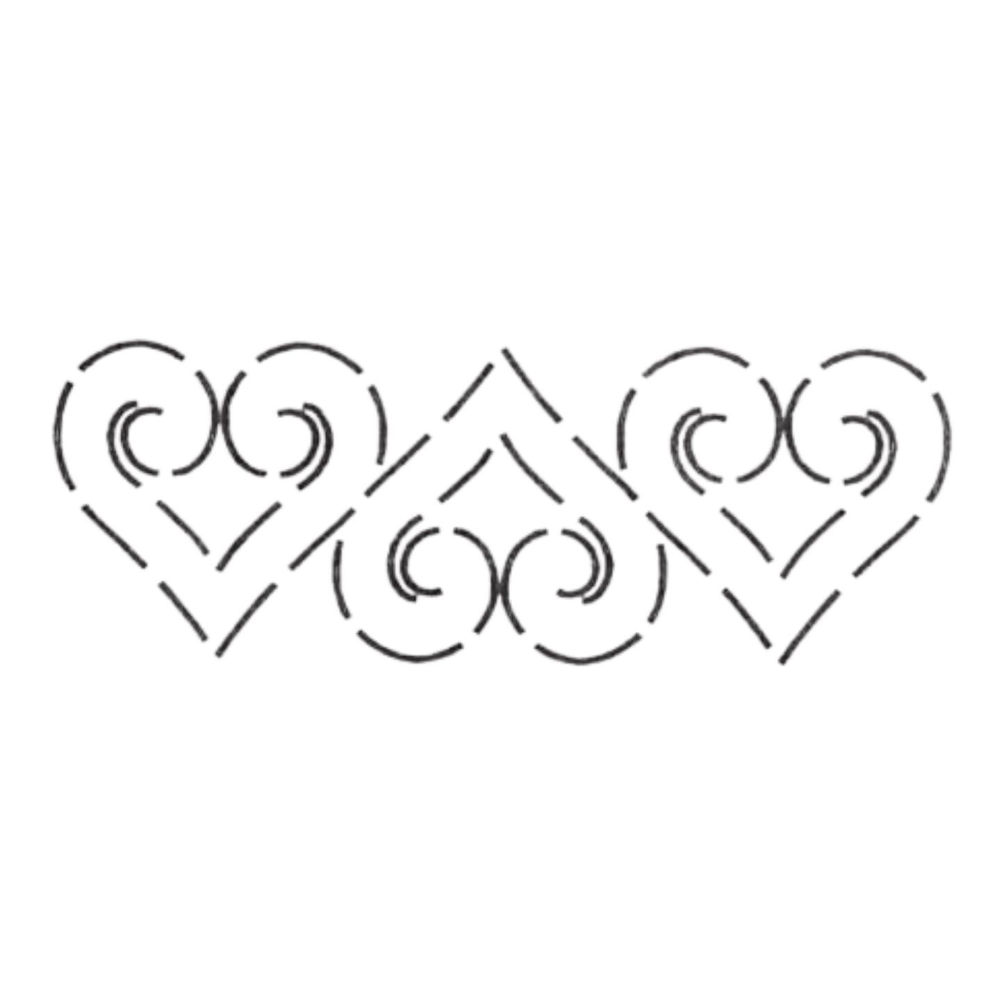 Quilt Stencil Heart Border - 5 in - Everything Fabric