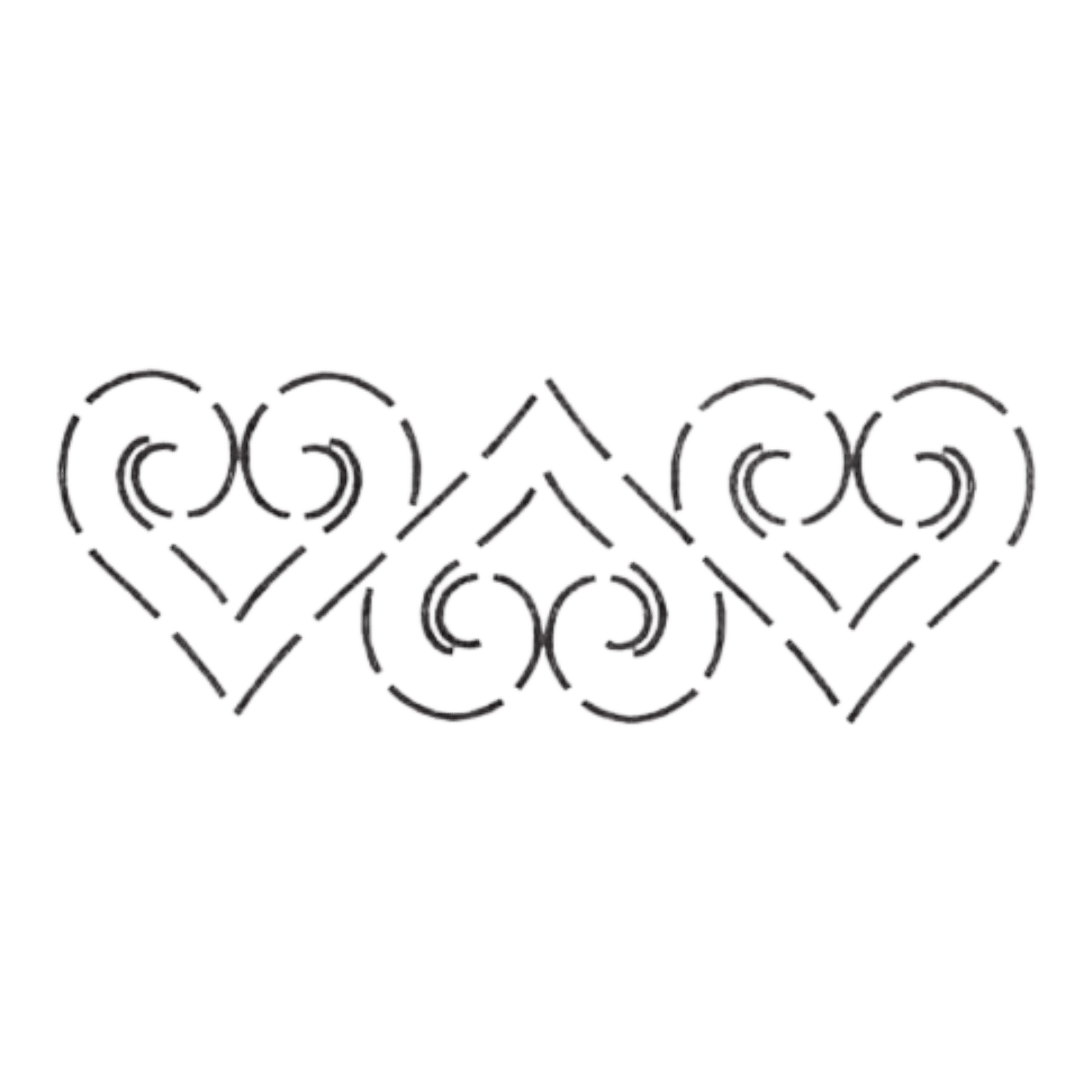 Quilt Stencil Heart Border - 5 in - Everything Fabric