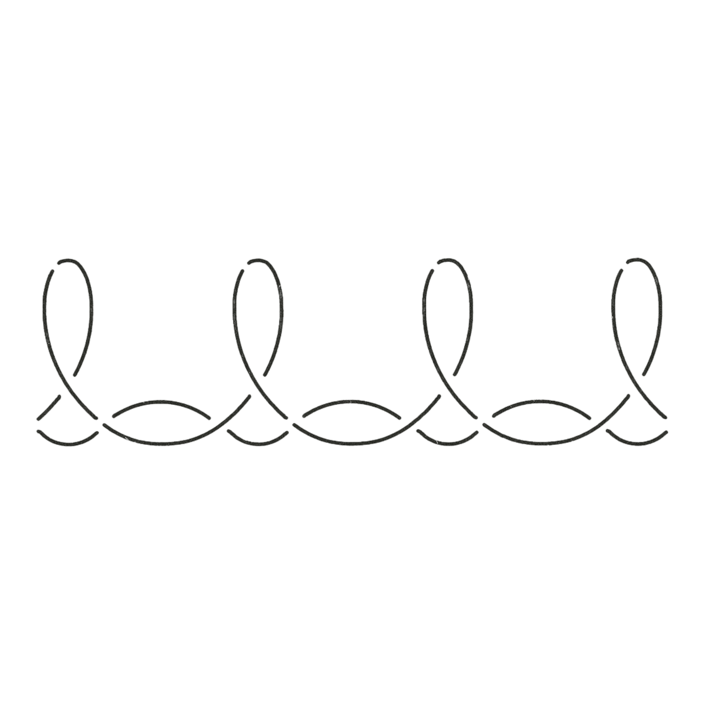 Quilt Stencil Loop Border - 3 in - Everything Fabric
