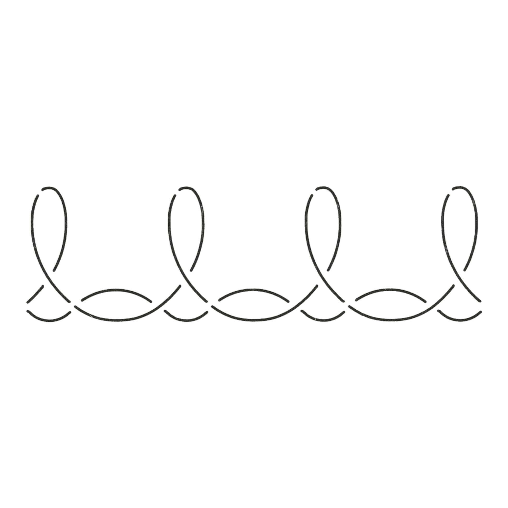 Quilt Stencil Loop Border - 3 in - Everything Fabric