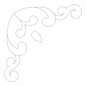 Quilt Stencil Ornamental Corner 2 - 9 in - Everything Fabric