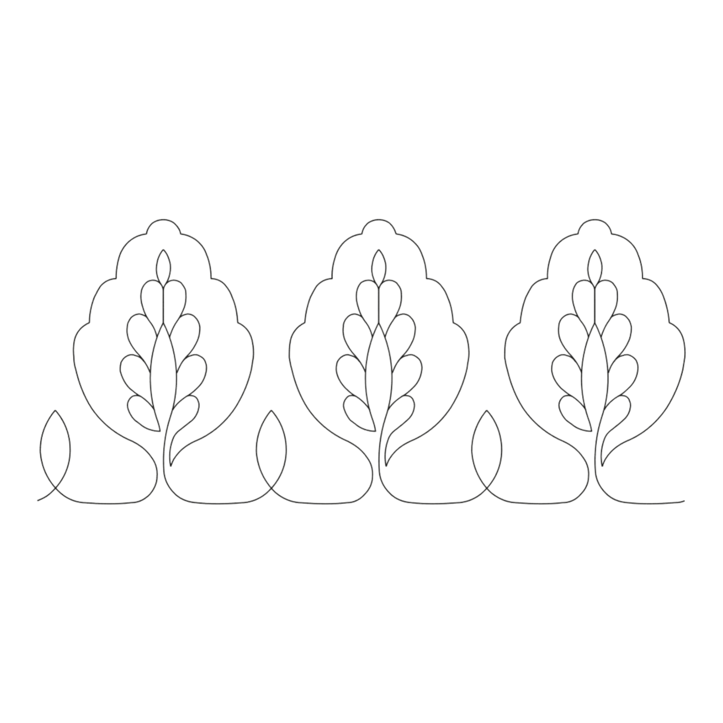 Quilt Stencil - Pomegranate Border - 7 in x 15 in - Everything Fabric