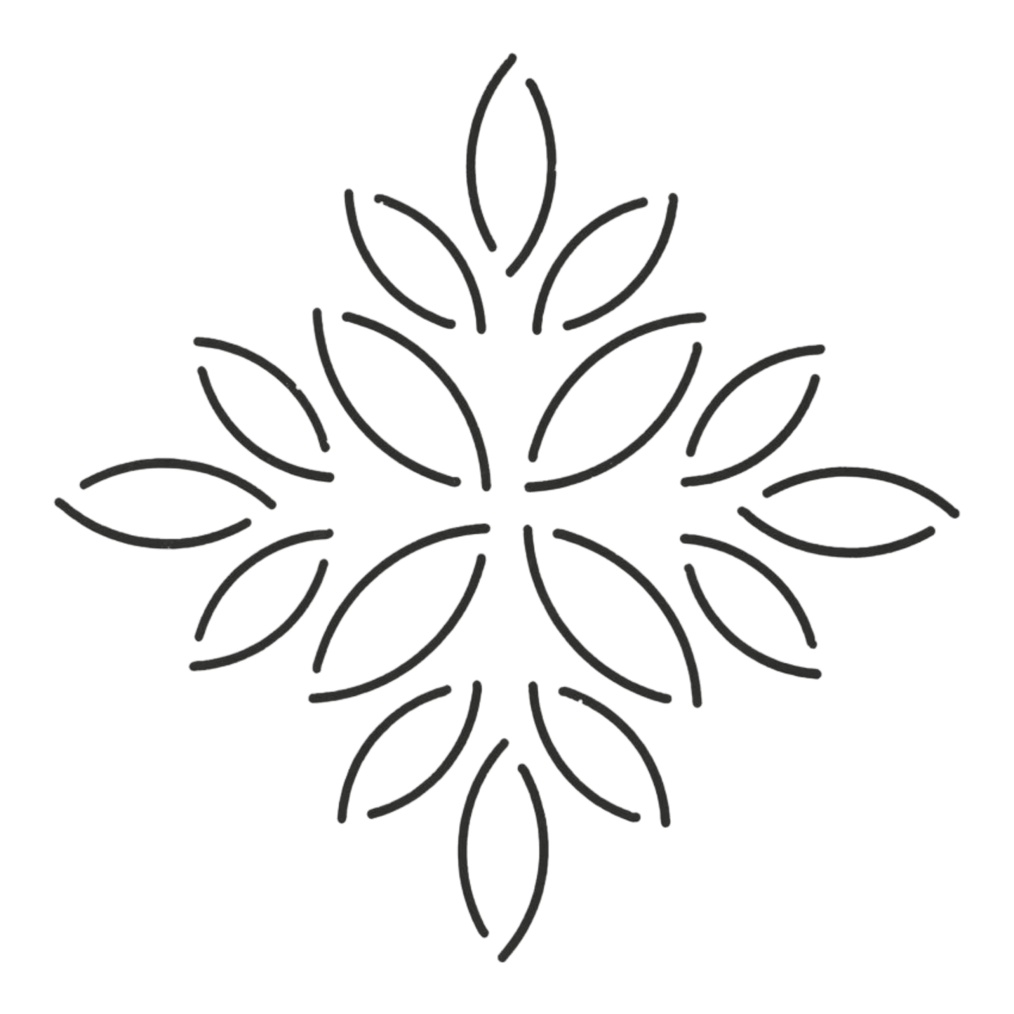 Quilt Stencil Quilt Stencil Leaf Block - 5 in x 5 in - Everything Fabric