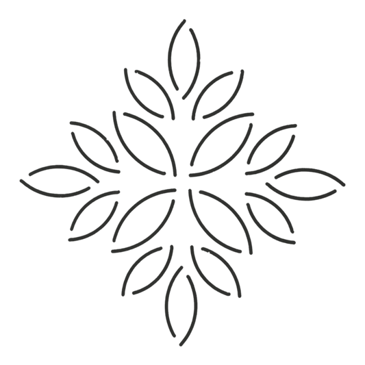 Quilt Stencil Quilt Stencil Leaf Block - 5 in x 5 in - Everything Fabric