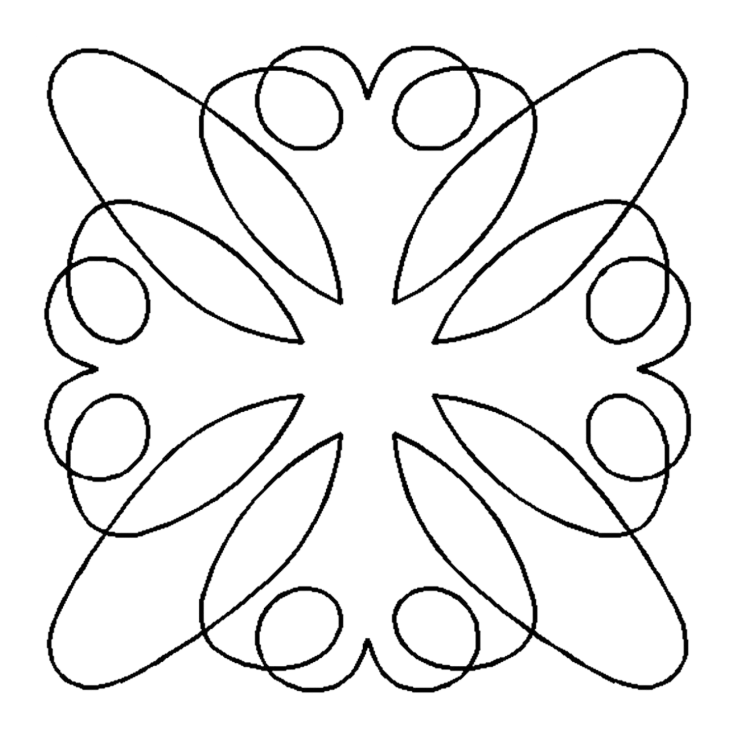 Quilt Stencil - Retro Block 1 - 5 in - Everything Fabric