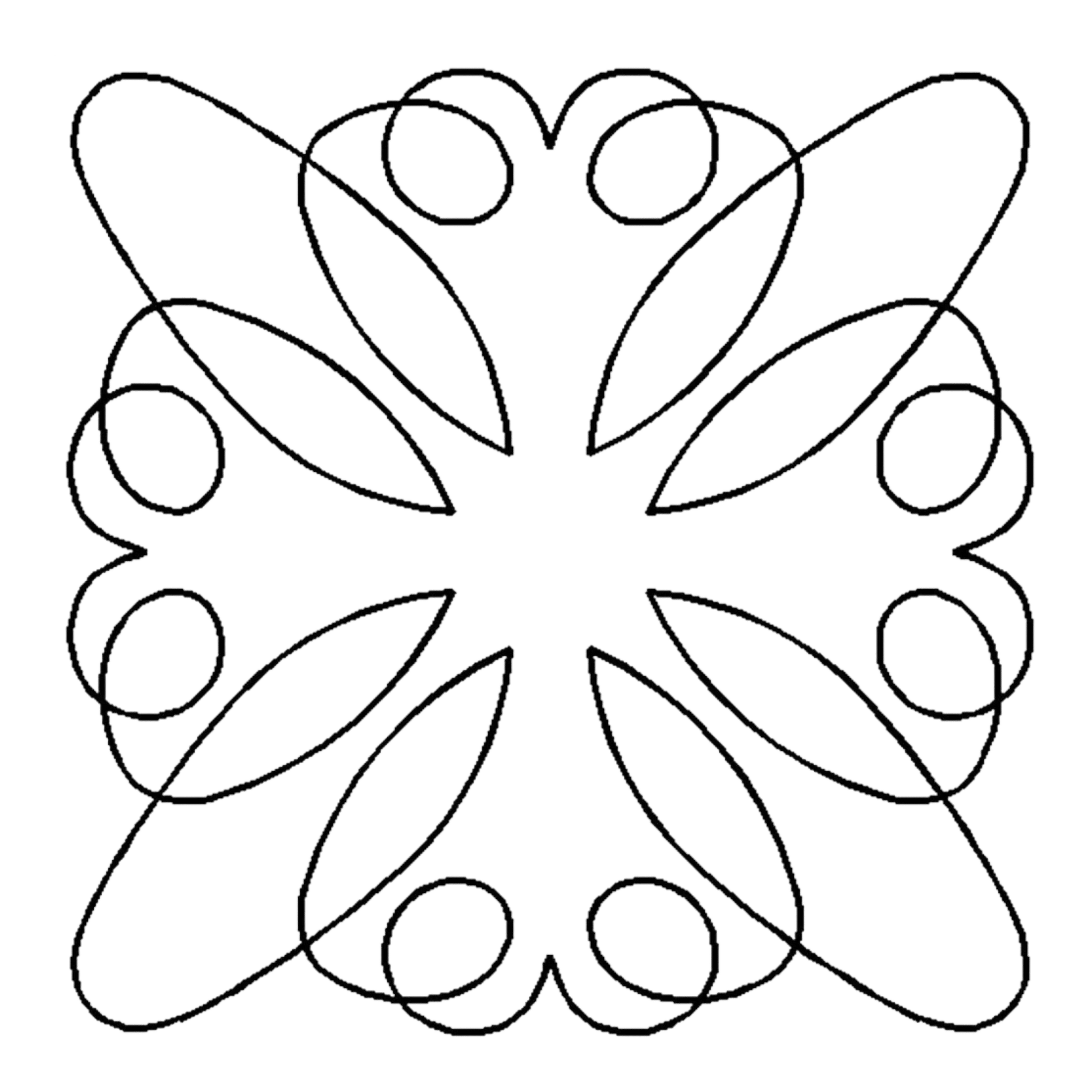 Quilt Stencil - Retro Block 1 - 5 in - Everything Fabric
