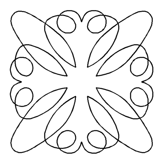 Quilt Stencil - Retro Block 1 - 5 in - Everything Fabric