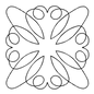 Quilt Stencil - Retro Block 1 - 5 in - Everything Fabric