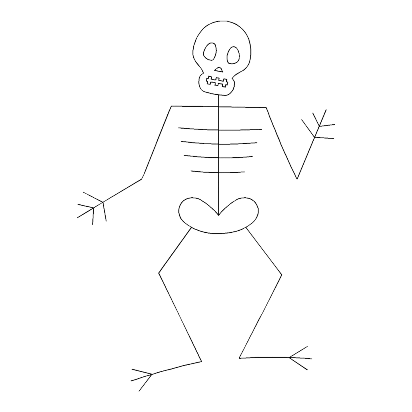 Quilt Stencil - Skeleton Stencil - 6.5 in - Everything Fabric