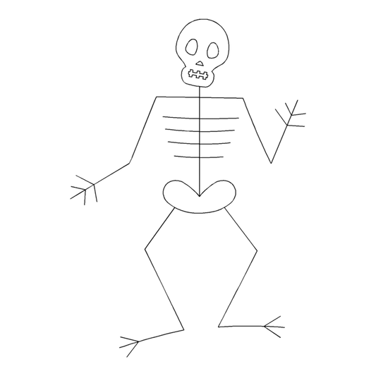 Quilt Stencil - Skeleton Stencil - 6.5 in - Everything Fabric