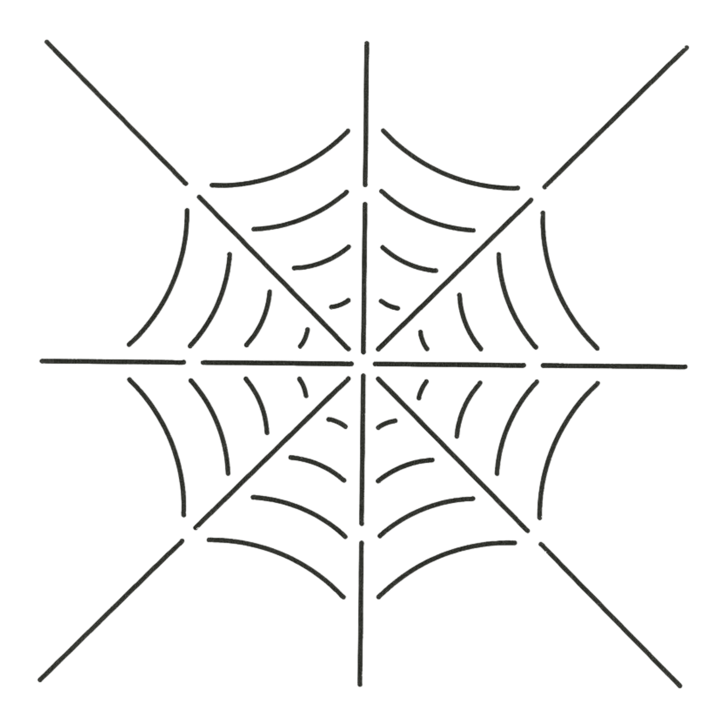 Quilt Stencil Spider Web - 8 in x 8 in - Everything Fabric