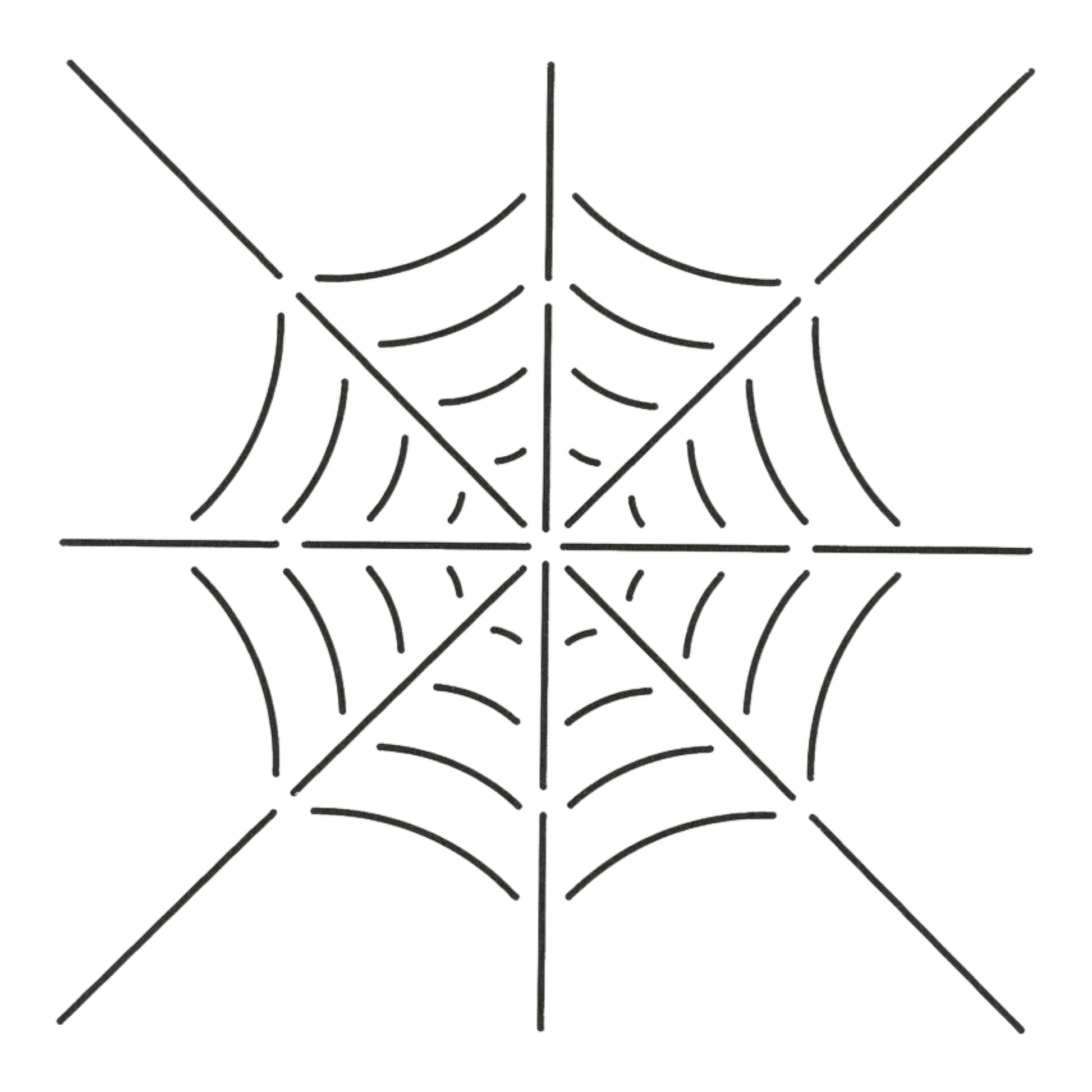 Quilt Stencil Spider Web - 8 in x 8 in - Everything Fabric