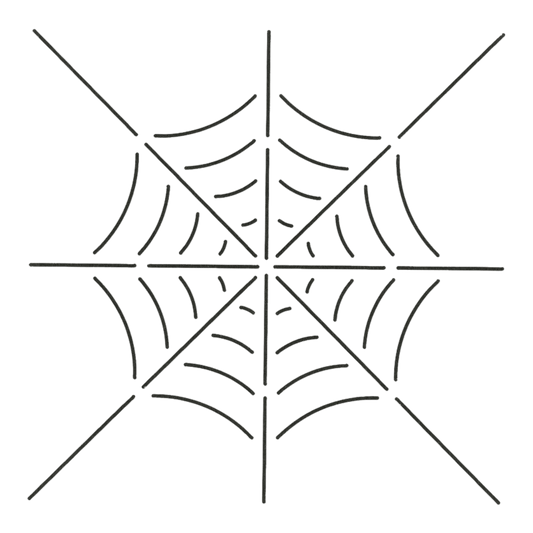 Quilt Stencil Spider Web - 8 in x 8 in - Everything Fabric