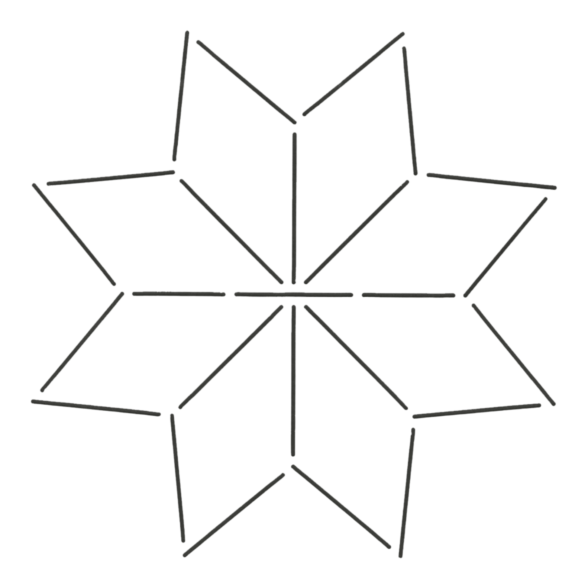 Quilt Stencil - Star - 7 in by Quilting Creations - Everything Fabric