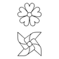 Quilt Stencil - Summertime Pinwheel & Flower - 3 in - Everything Fabric