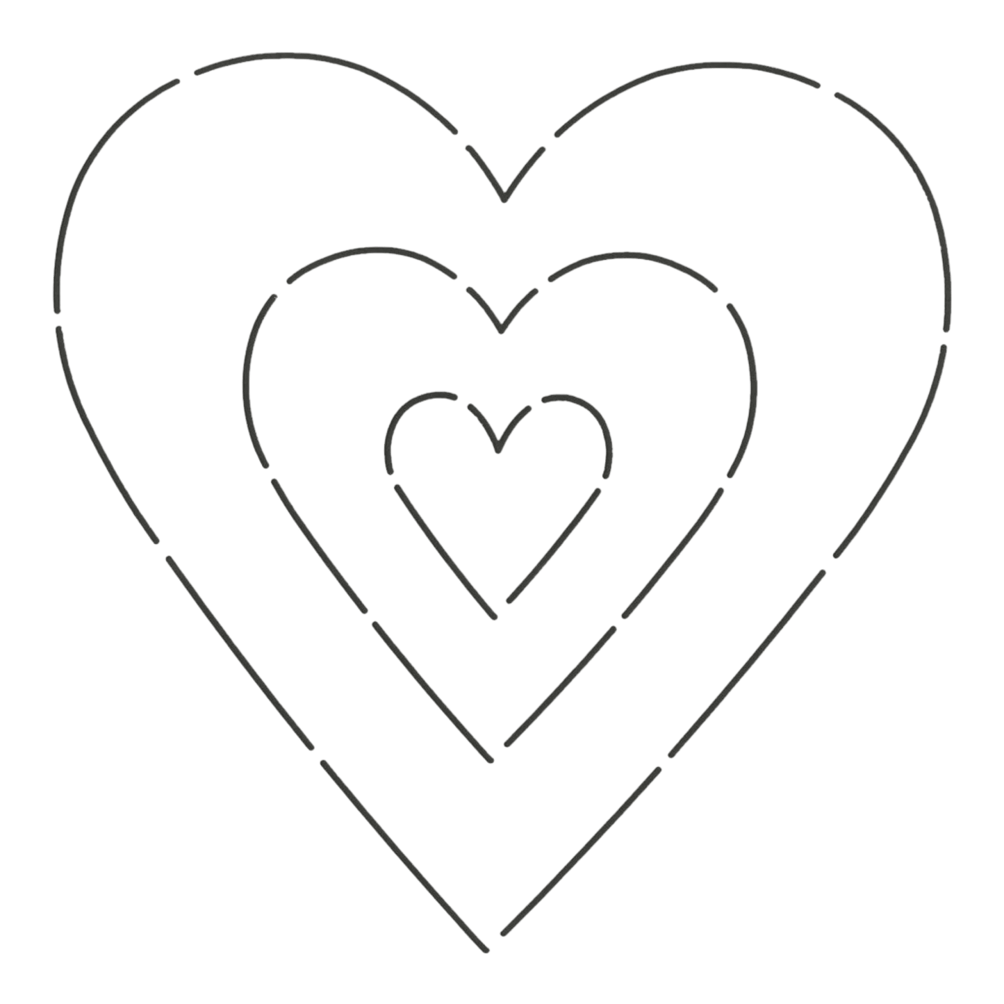 Quilt Stencil - SWEETHEART - 7 in x 7 in - Everything Fabric