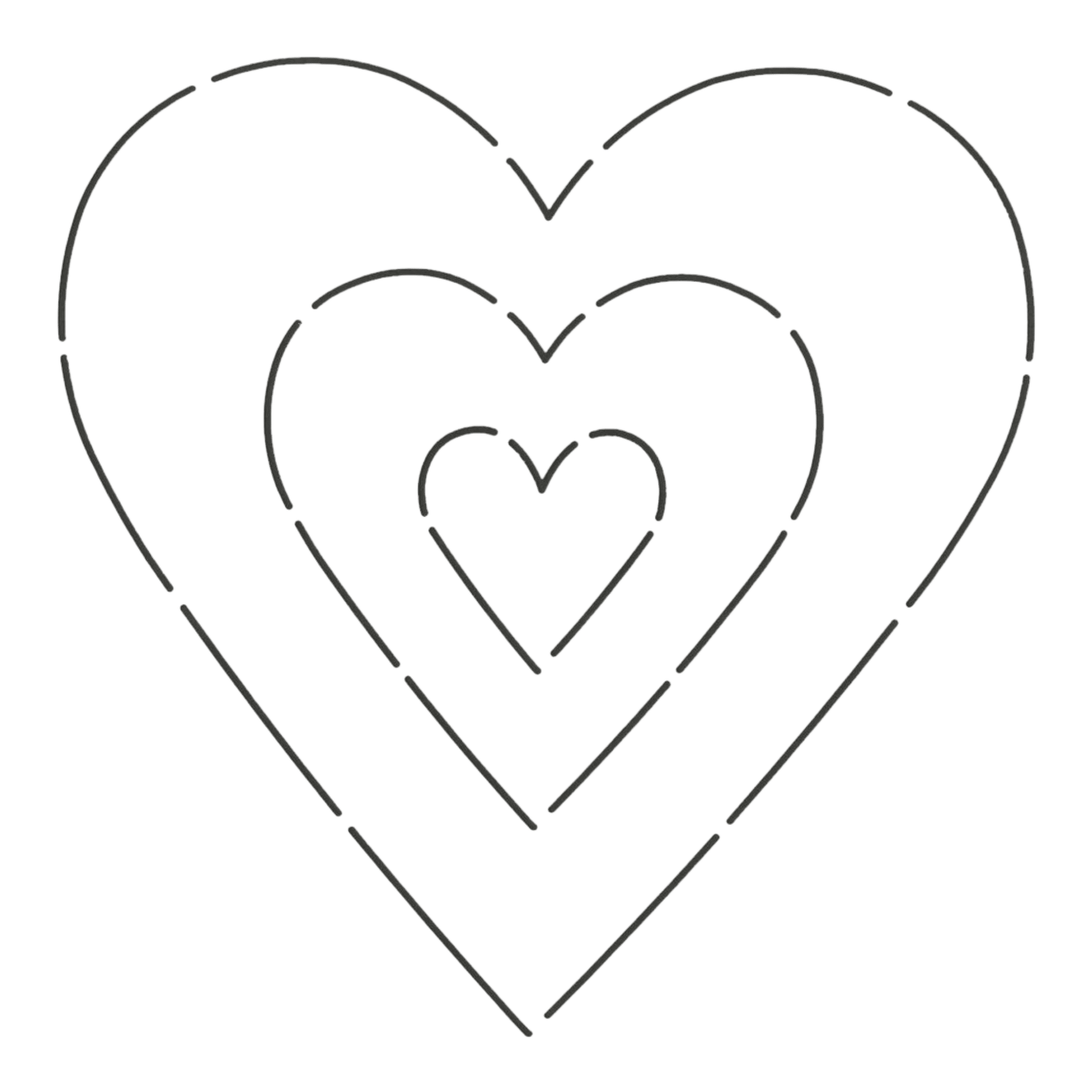 Quilt Stencil - SWEETHEART - 7 in x 7 in - Everything Fabric