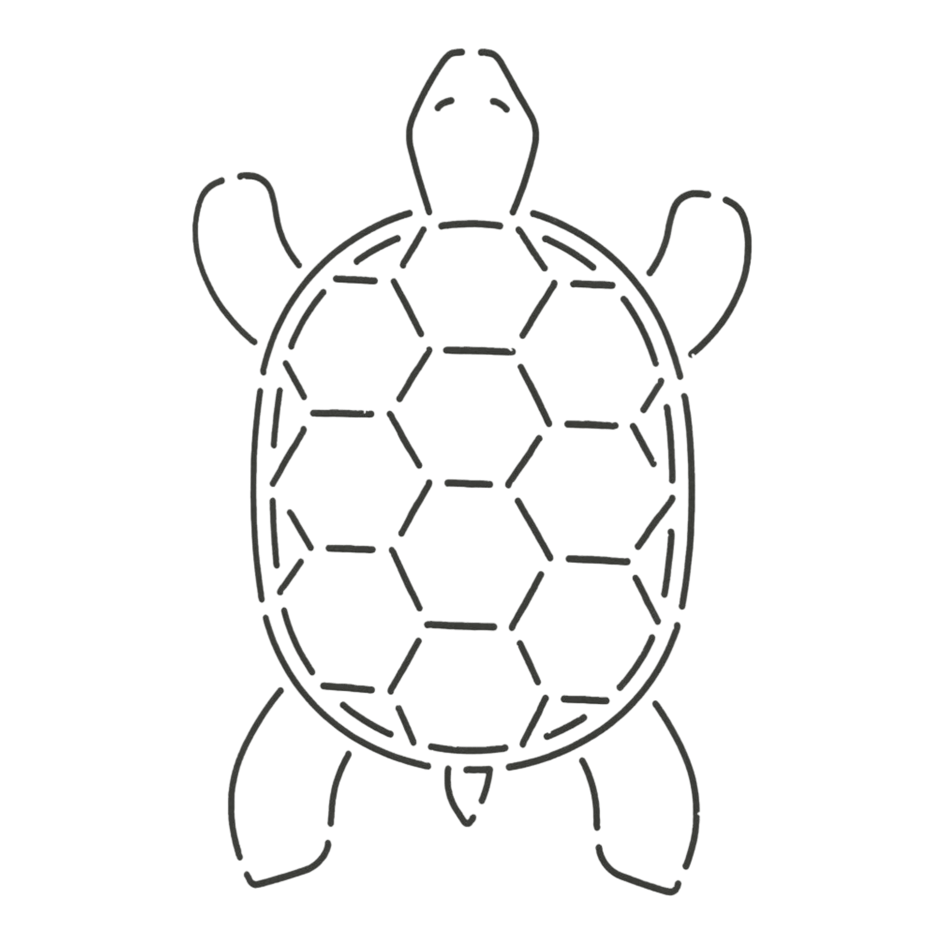 Quilt Turtle Stencil 4 x 6.5in - Everything Fabric