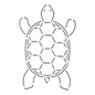 Quilt Turtle Stencil 4 x 6.5in - Everything Fabric
