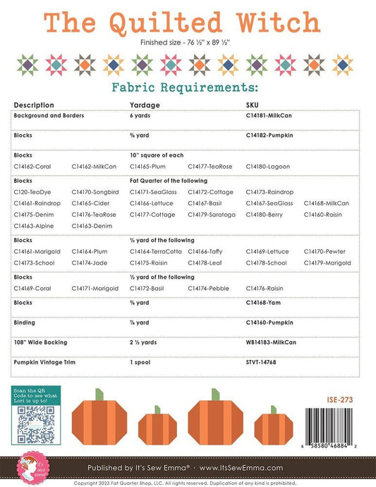 Quilted Witch Quilt Pattern - Everything Fabric