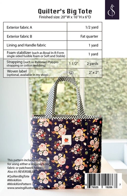 Quilter's Big Tote Pattern - Everything Fabric