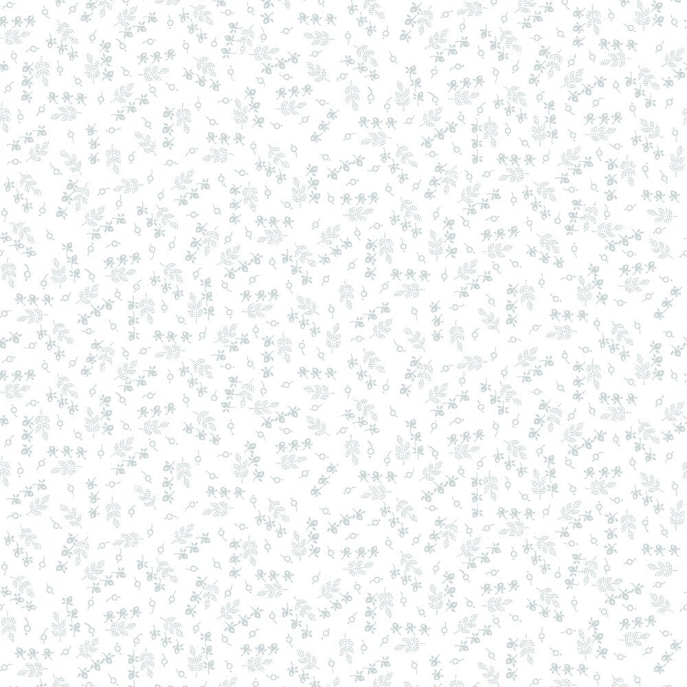 Quilters Flour V - White on White Ditsy Berries - Everything Fabric