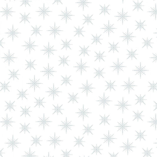 Quilters Flour V - White on White Dotted Stars - Everything Fabric