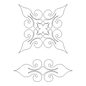 Quilting Stencil Baroque - Double Wedding Ring Block - 6 in - Everything Fabric