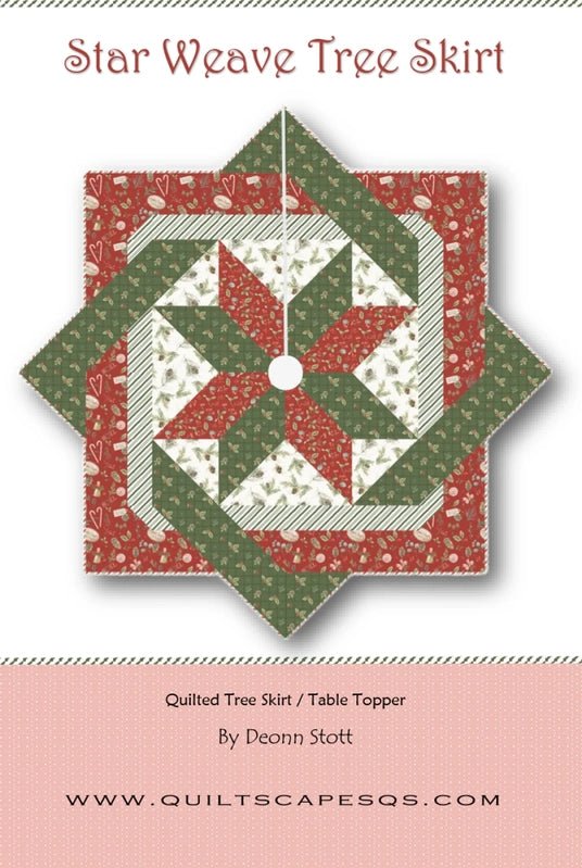 Quiltscapes Star Weave Tree Skirt Pattern - Everything Fabric