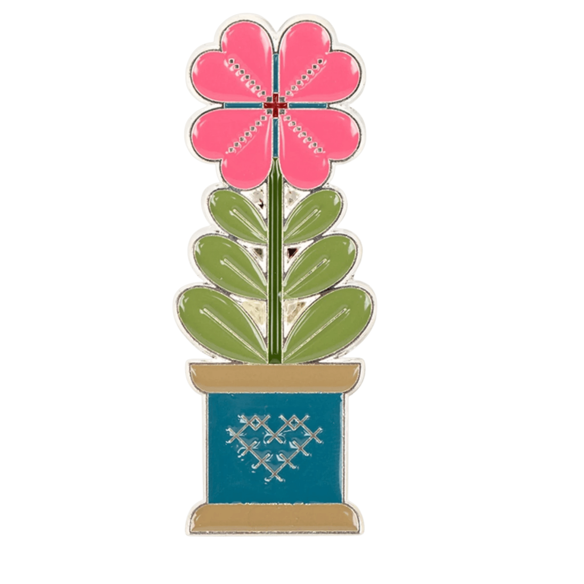 Quilty Flower Enamel Needle Minder - Everything Fabric