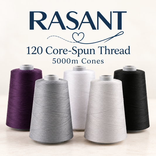 Rasant 120 Core-Spun Thread 5000m Cones – Choose Options