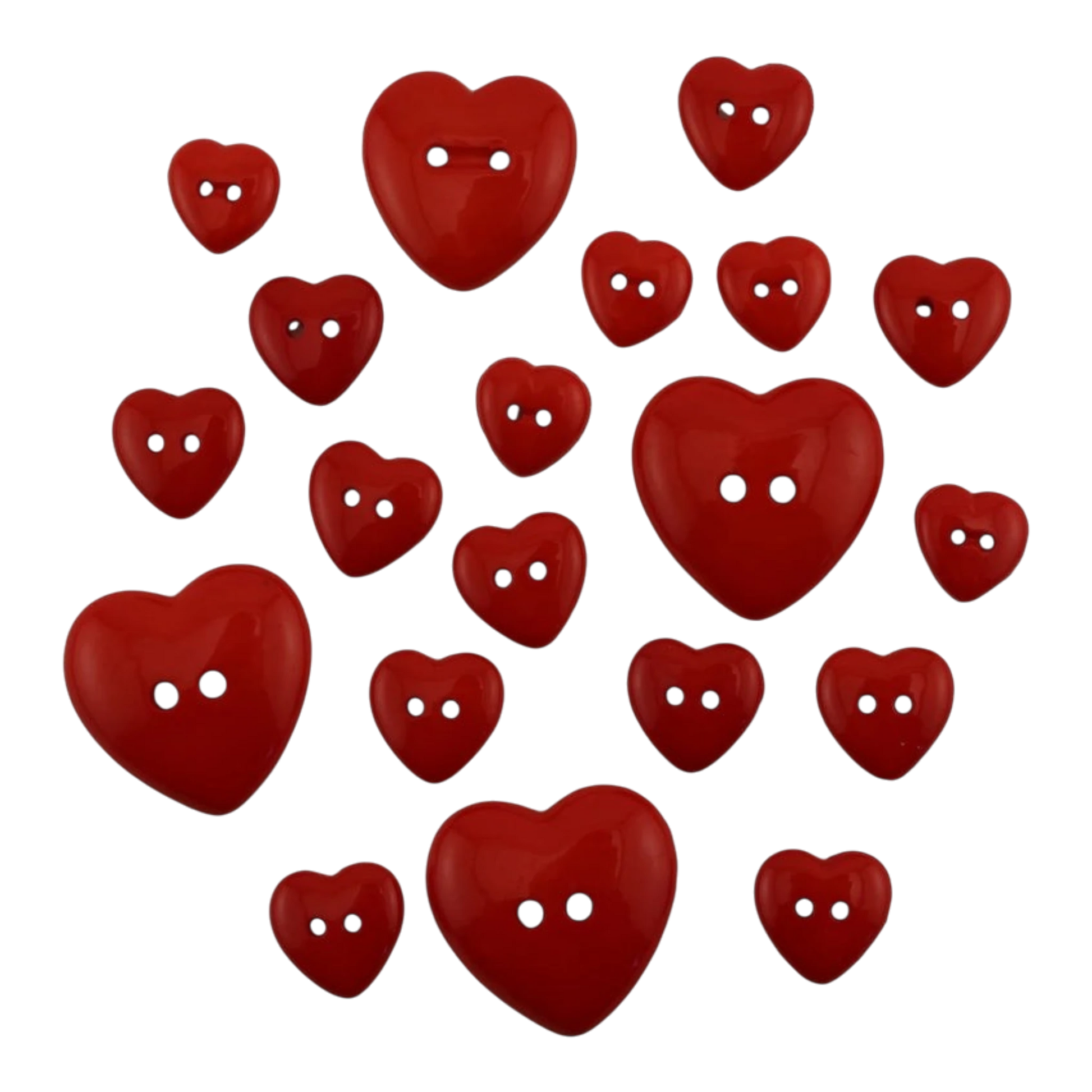 Hearts Of Color Button Bag for garments, sewing and craft projects