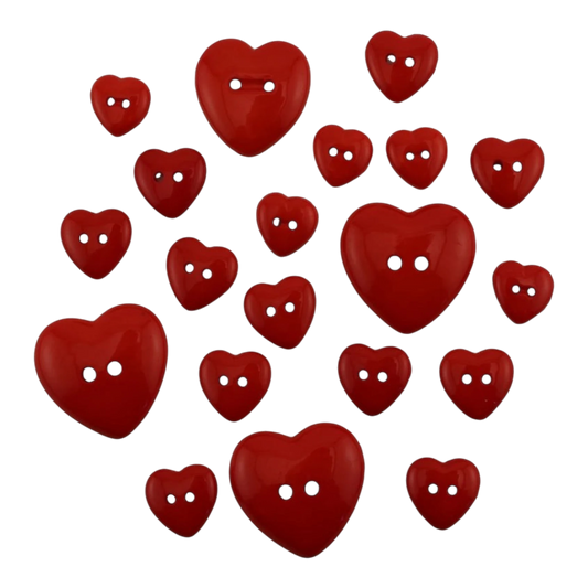 Hearts Of Color Button Bag for garments, sewing and craft projects