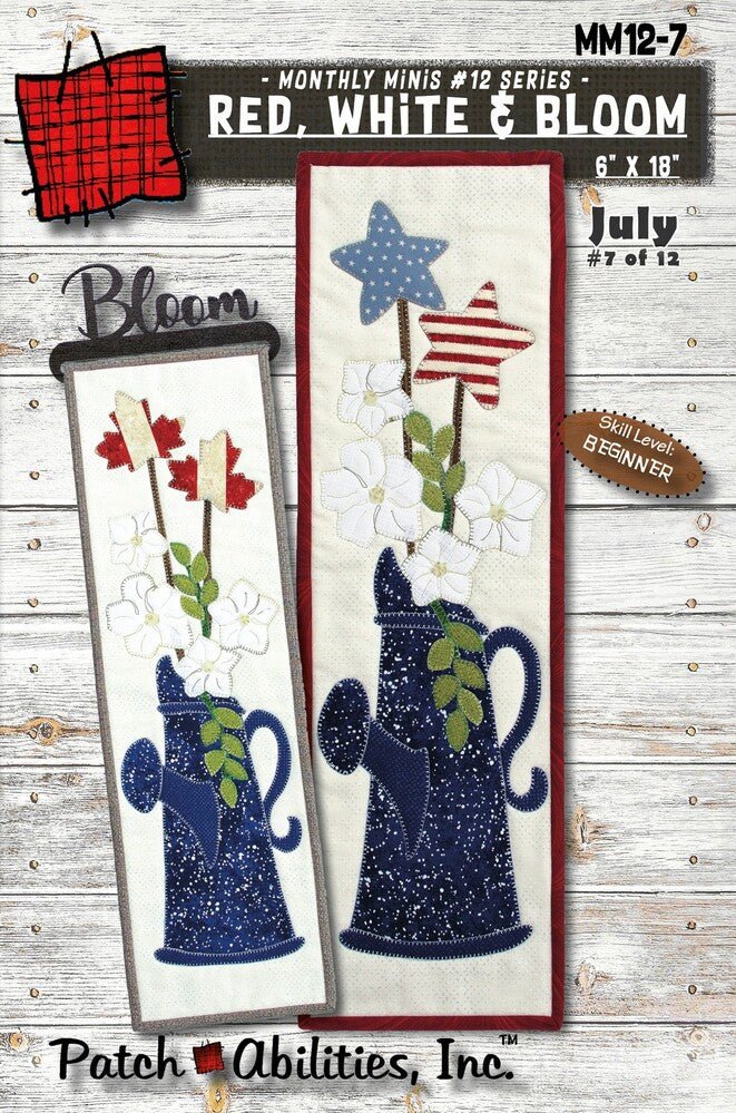 Red, White and Bloom Applique Wall Hanging Pattern - Everything Fabric