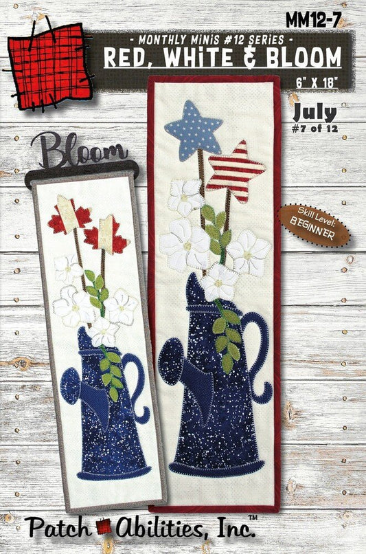 Red, White and Bloom Applique Wall Hanging Pattern - Everything Fabric