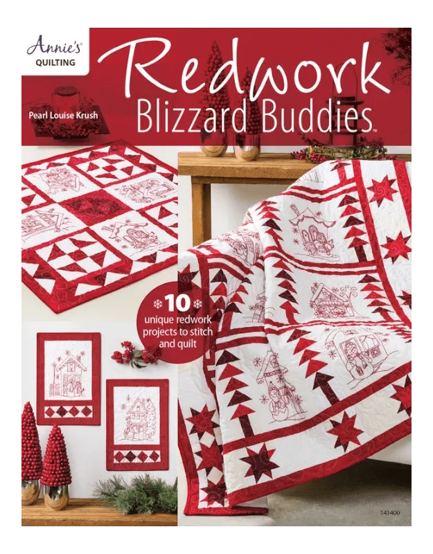 Redwork Blizzard Buddies Book - Everything Fabric