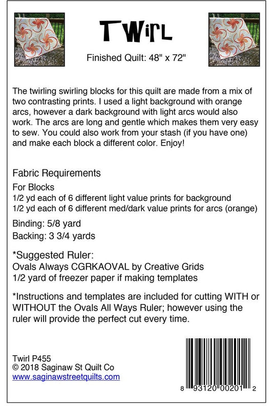 Saginaw Street TWIRL Quilt Pattern - Everything Fabric