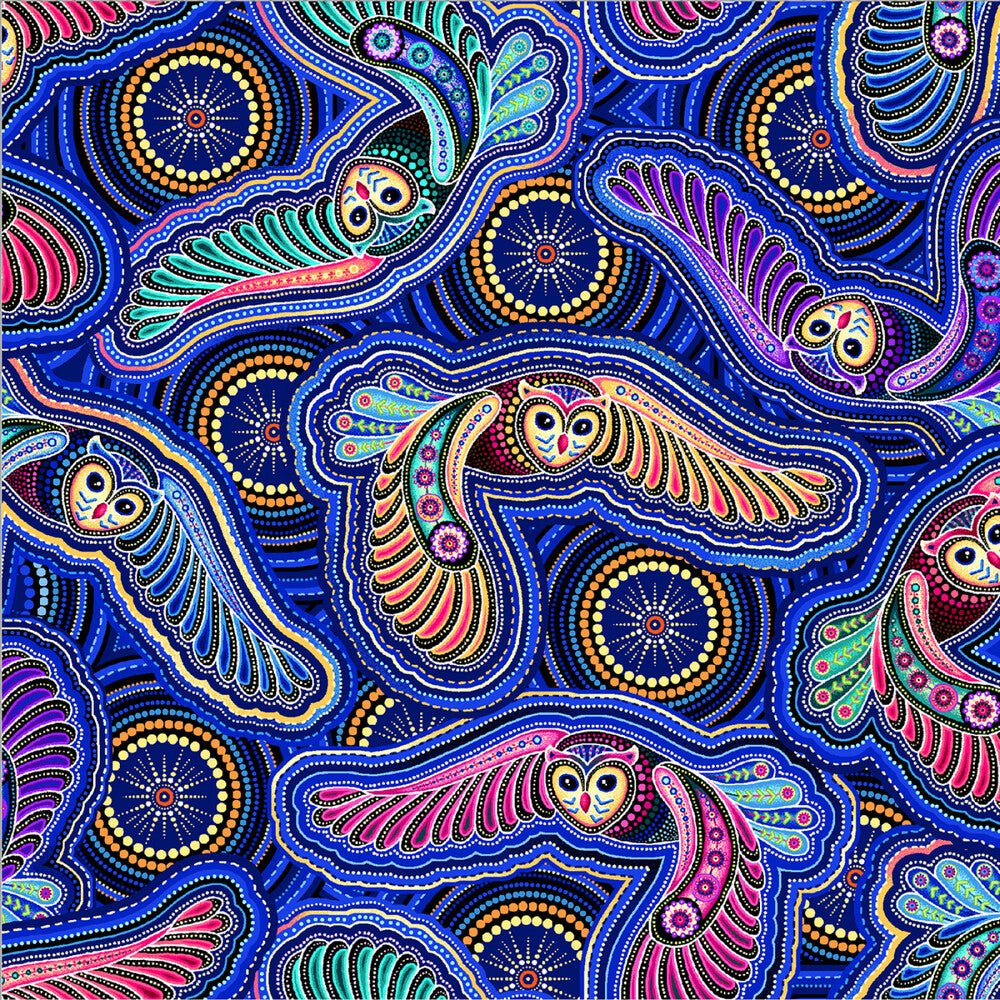 Sahul Land - Owls - Everything Fabric
